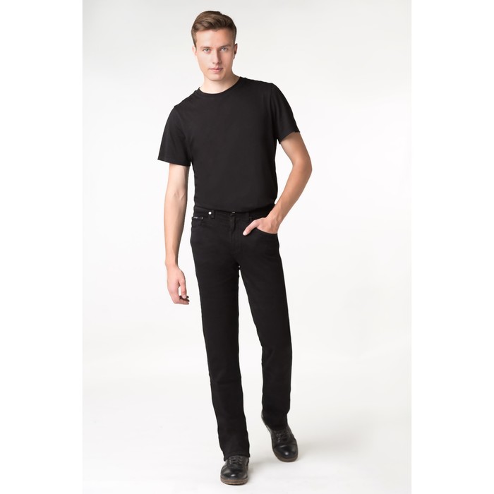 Джинсы мужские, цвет чёрный, размер 34