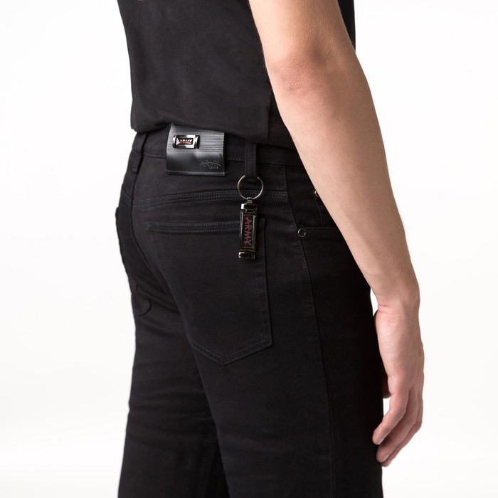 Джинсы мужские, цвет чёрный, размер 34