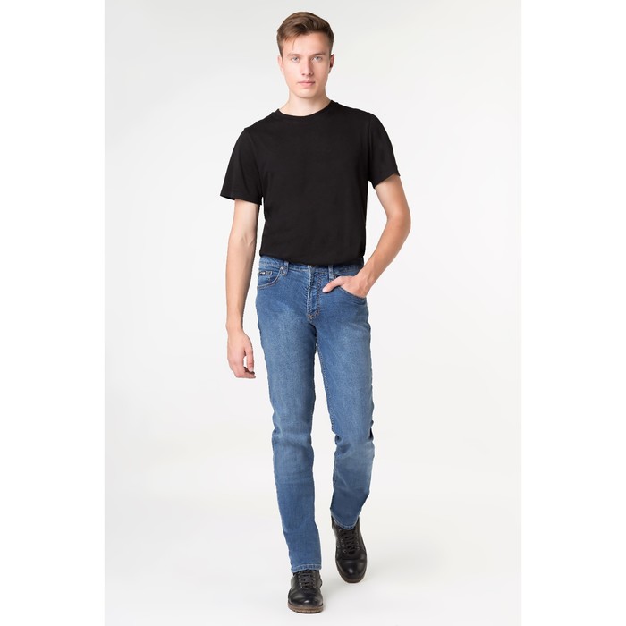 Джинсы мужские, цвет голубой, размер 34