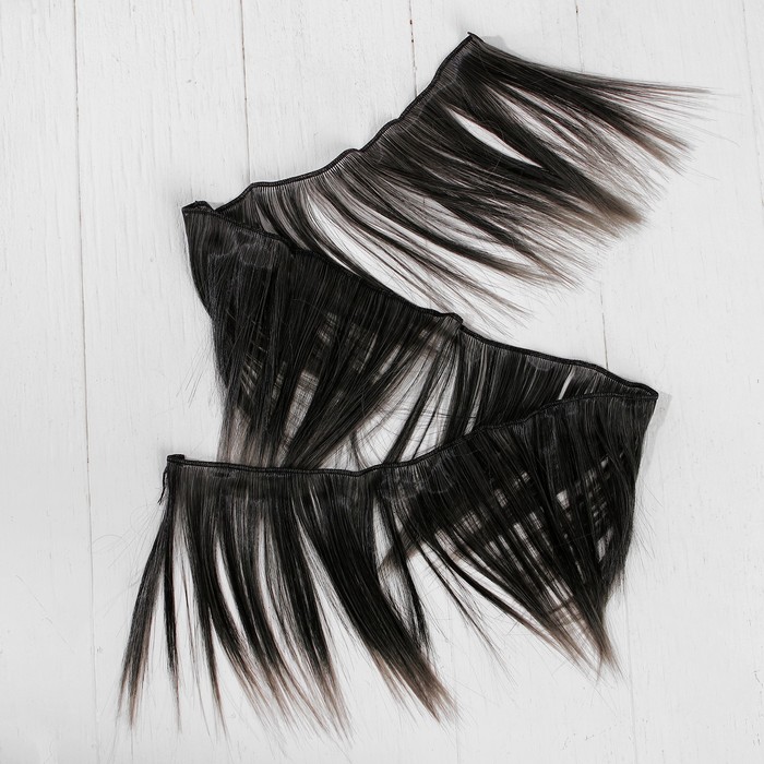 Волосы - тресс для кукол "Прямые" длина волос 15 см, ширина 100 см, №LSA063