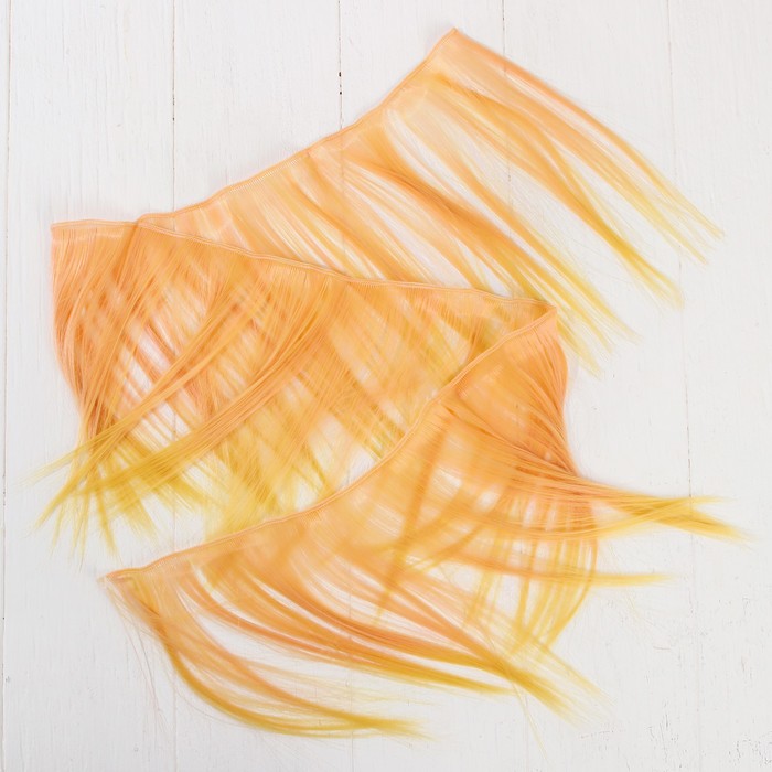 Волосы - тресс для кукол "Прямые" длина волос 20 см, ширина 100 см, №LSA037