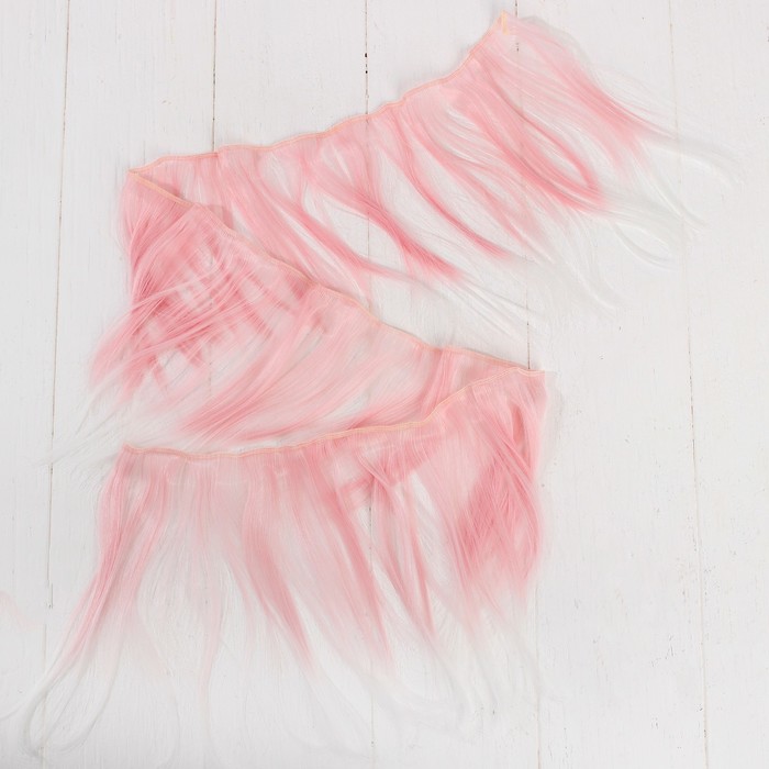 Волосы - тресс для кукол "Прямые" длина волос 20 см, ширина 100 см, №LSA007