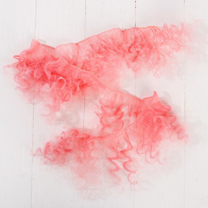 Волосы - тресс для кукол "Кудри" длина волос 15 см, ширина 100 см, №LSA028