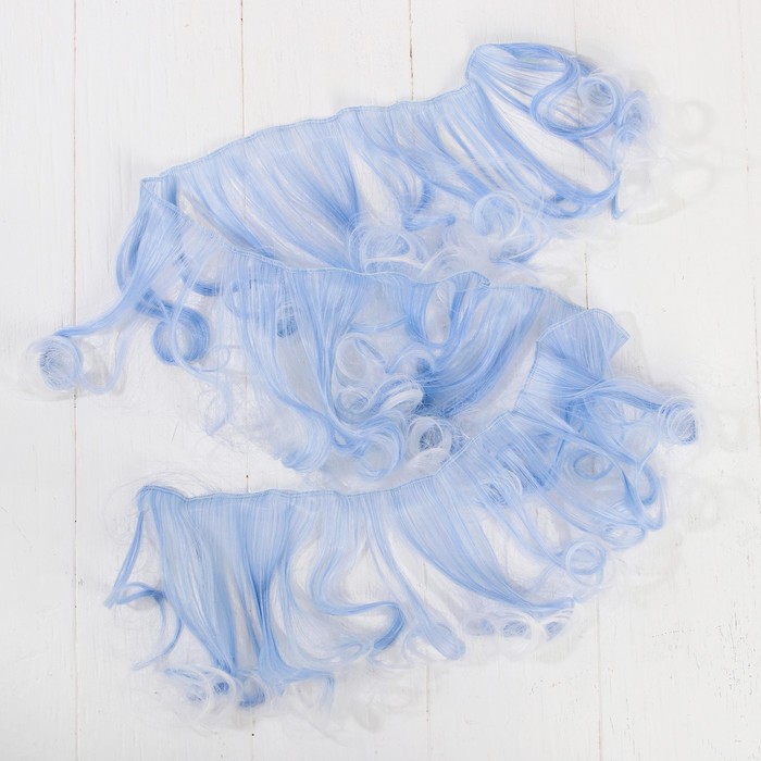 Волосы - тресс для кукол "Завитки" длина волос 15 см, ширина 100 см, №LSA011