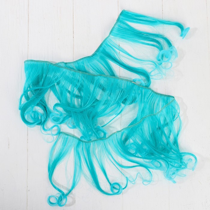 Волосы - тресс для кукол "Завитки" длина волос 15 см, ширина 100 см, №LSA021