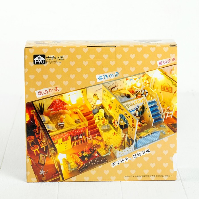 Интерьерный домик - миниатюра, своими руками "Дом на берегу моря" со светом