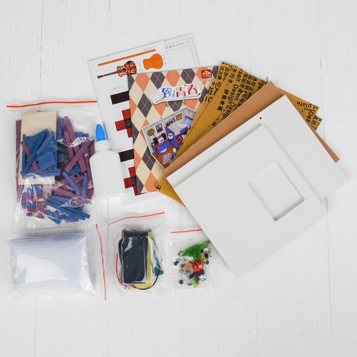 Интерьерный домик - миниатюра, своими руками "Комната для подростоков" со светом