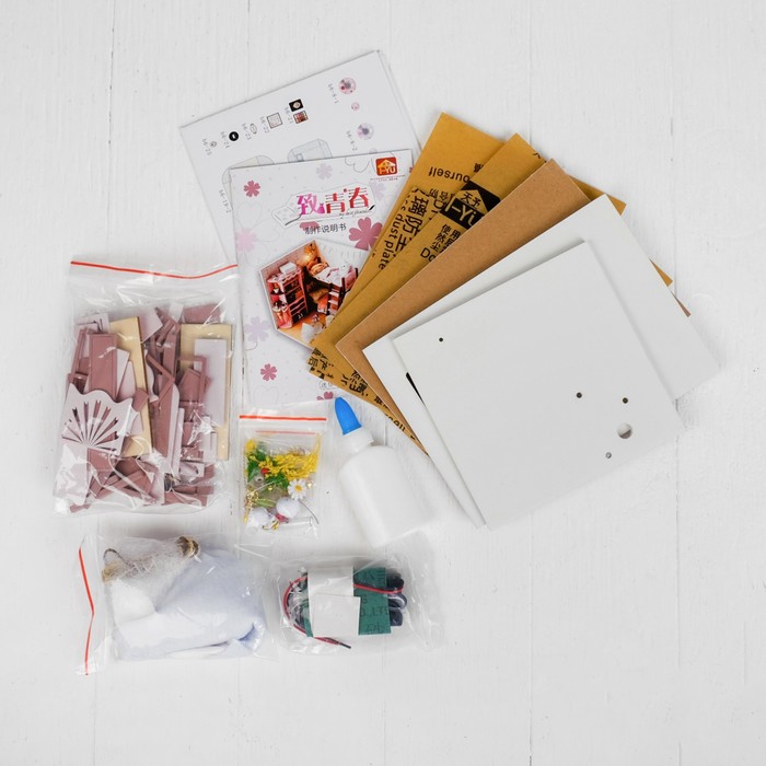 Интерьерный домик - миниатюра, своими руками "Комната для милашек" со светом