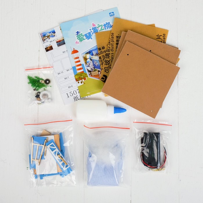 Интерьерный домик - миниатюра, своими руками "Комната маленьких путешественников" со светом 363034