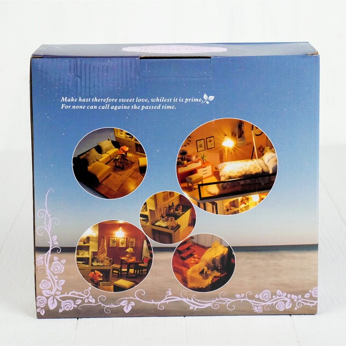 Интерьерный домик - миниатюра, своими руками "Стильная двухуровневая квартира" со светом