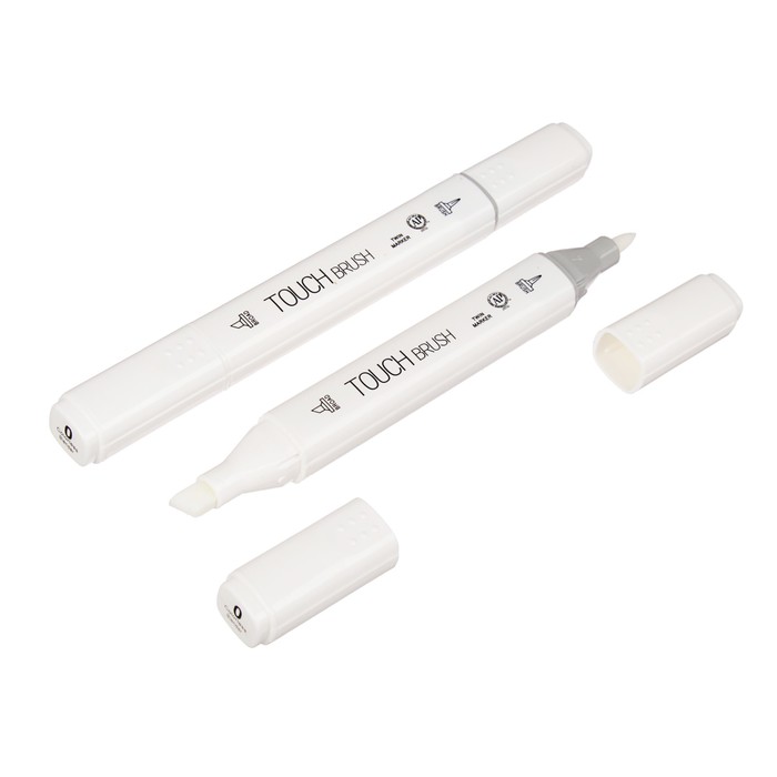 Маркер профессиональный двусторонний с мягкой кистью #0 MS-837