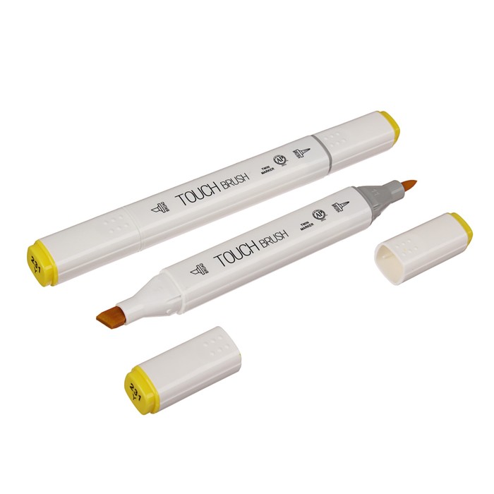 Маркер профессиональный двусторонний с мягкой кистью #B231 MS-837