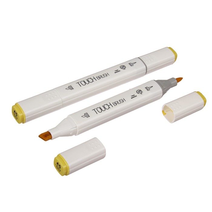 Маркер профессиональный двусторонний с мягкой кистью #45 MS-837