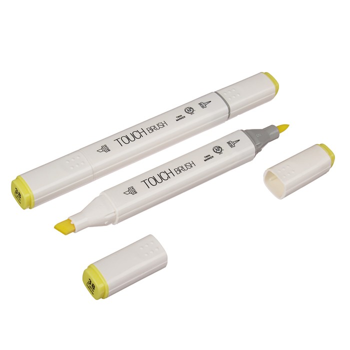 Маркер профессиональный двусторонний с мягкой кистью #38 MS-837