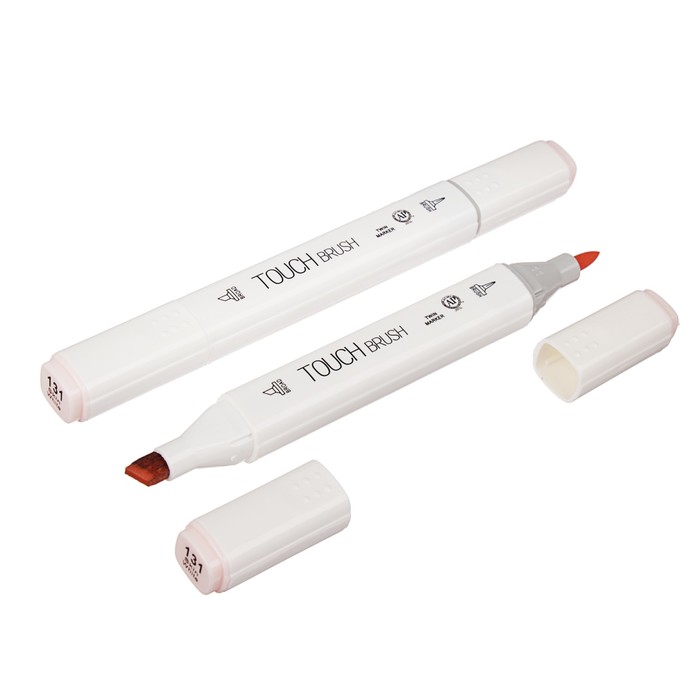 Маркер профессиональный двусторонний с мягкой кистью #131 MS-837