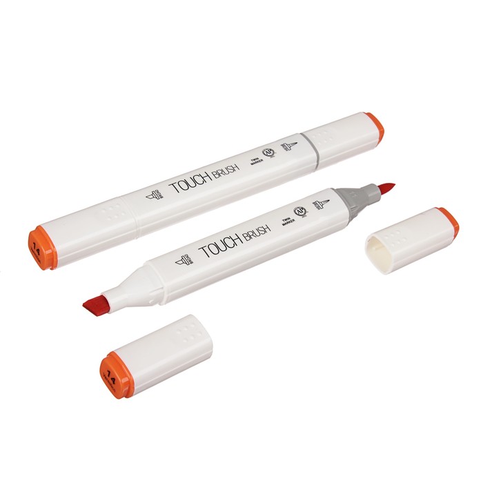 Маркер профессиональный двусторонний с мягкой кистью #14 MS-837