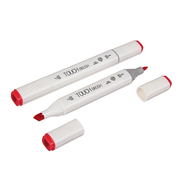 Маркер профессиональный двусторонний с мягкой кистью #BR235 MS-837