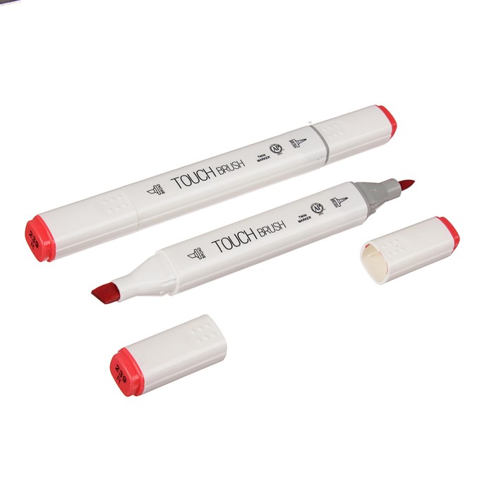 Маркер профессиональный двусторонний с мягкой кистью #R239 MS-837