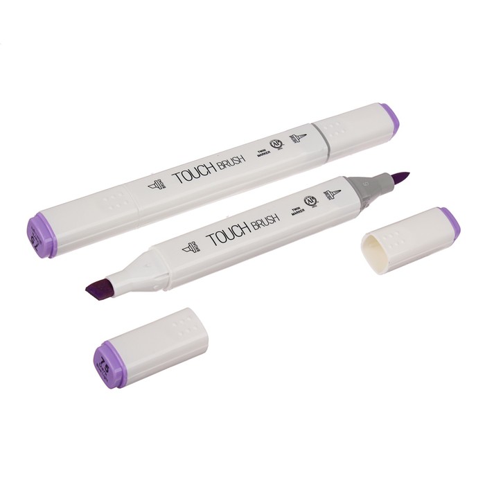 Маркер профессиональный двусторонний с мягкой кистью #75 MS-837