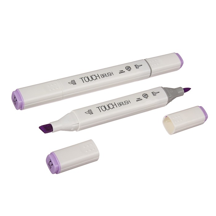 Маркер профессиональный двусторонний с мягкой кистью #77 MS-837