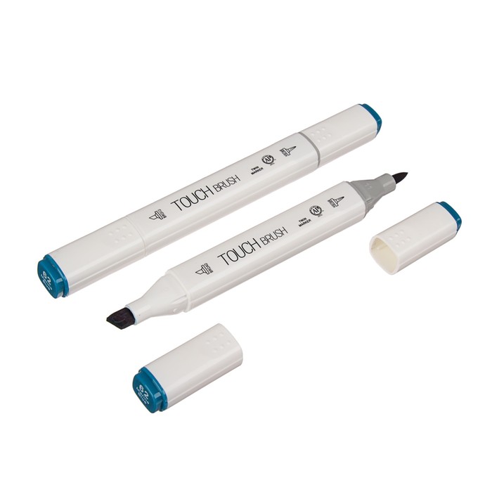 Маркер профессиональный двусторонний с мягкой кистью #62 MS-837