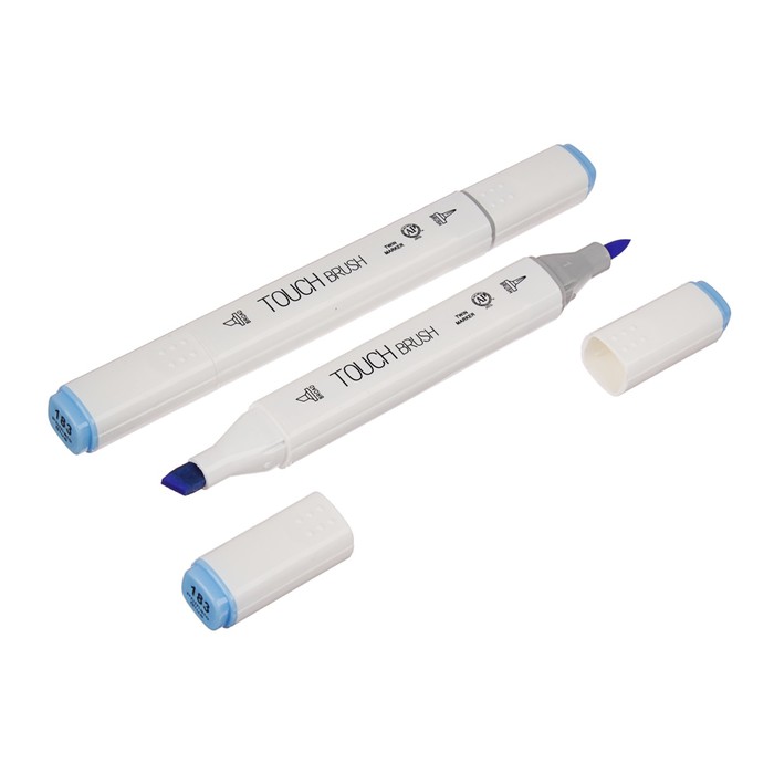 Маркер профессиональный двусторонний с мягкой кистью #183 MS-837