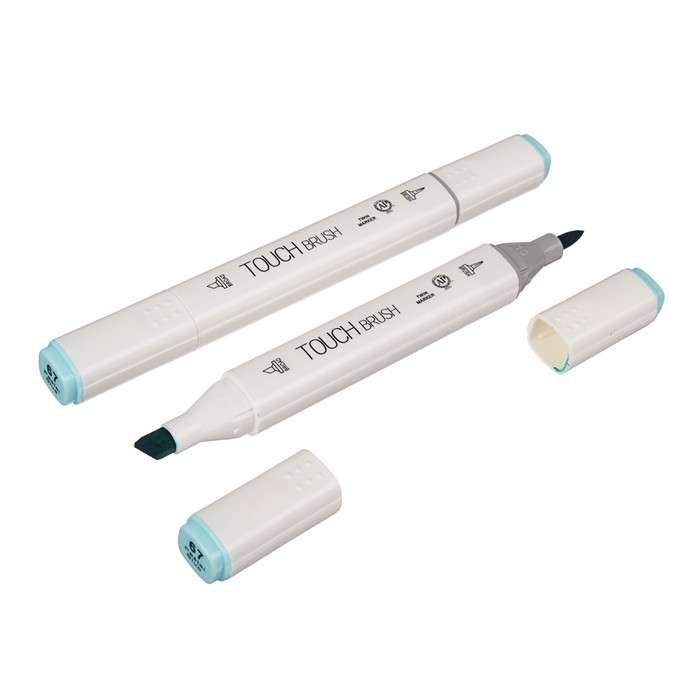 Маркер профессиональный двусторонний с мягкой кистью #67 MS-837