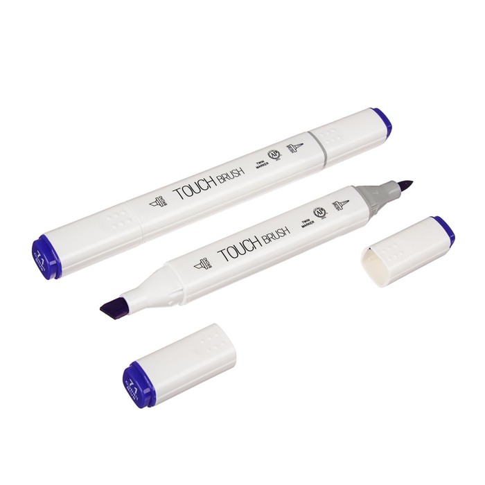 Маркер профессиональный двусторонний с мягкой кистью #71 MS-837