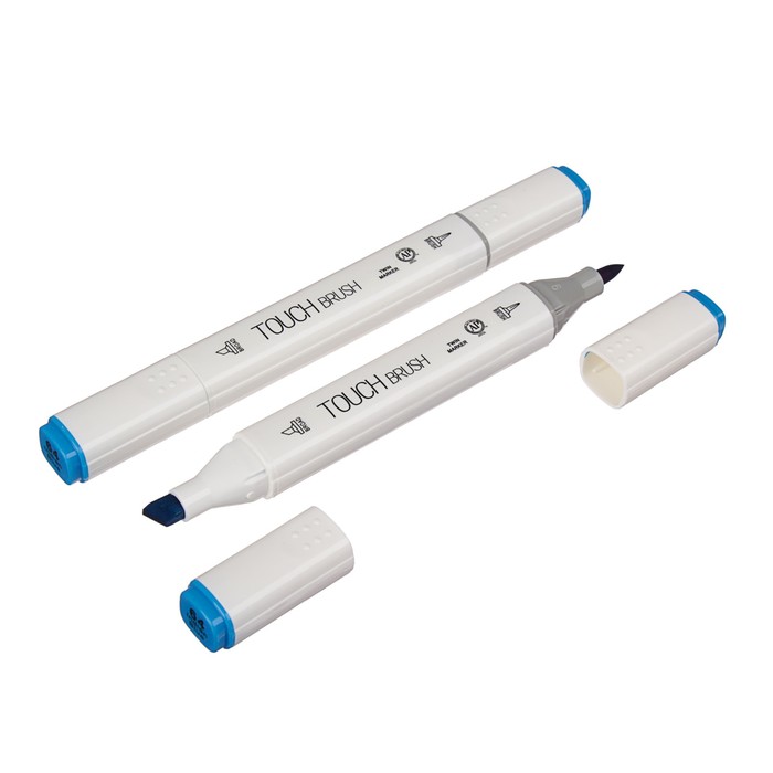 Маркер профессиональный двусторонний с мягкой кистью #64 MS-837