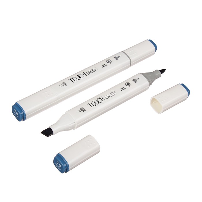 Маркер профессиональный двусторонний с мягкой кистью #70 MS-837