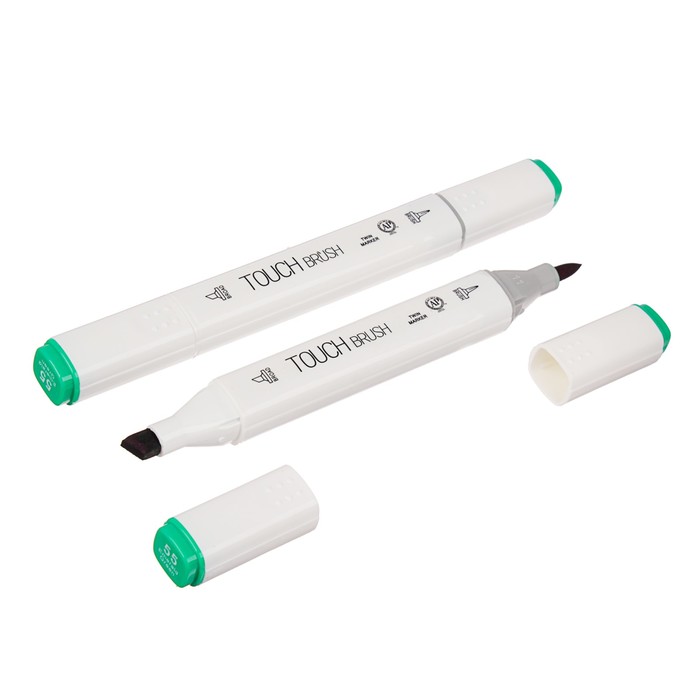 Маркер профессиональный двусторонний с мягкой кистью #55 MS-837