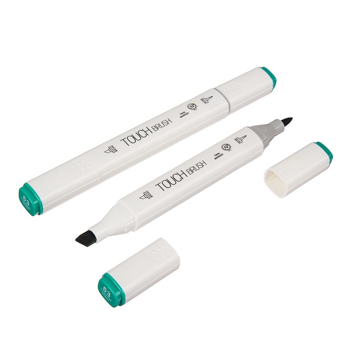 Маркер профессиональный двусторонний с мягкой кистью #53 MS-837