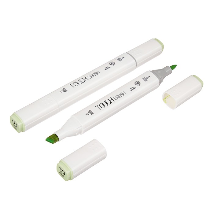 Маркер профессиональный двусторонний с мягкой кистью #173 MS-837