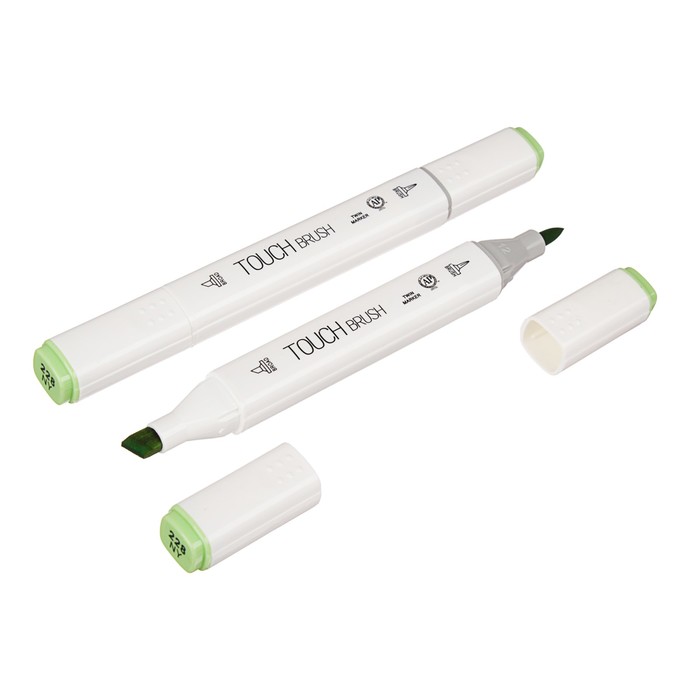 Маркер профессиональный двусторонний с мягкой кистью #NY228 MS-837