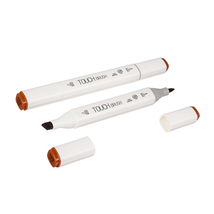 Маркер профессиональный двусторонний с мягкой кистью #103 MS-837