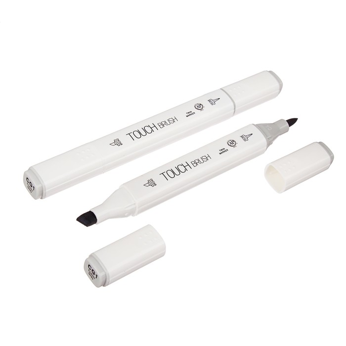 Маркер профессиональный двусторонний с мягкой кистью #CG1 MS-837