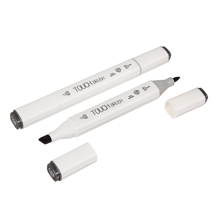 Маркер профессиональный двусторонний с мягкой кистью #CG8 MS-837