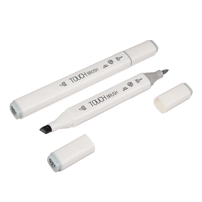 Маркер профессиональный двусторонний с мягкой кистью #GG1 MS-837