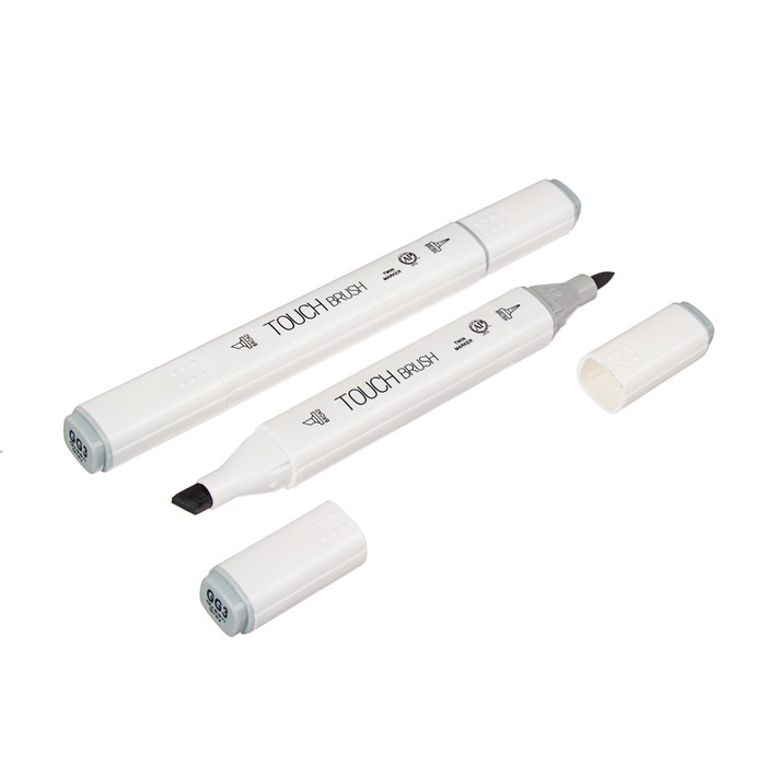 Маркер профессиональный двусторонний с мягкой кистью #GG3 MS-837