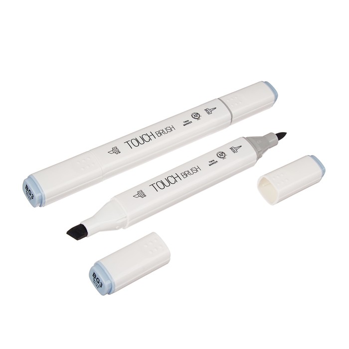 Маркер профессиональный двусторонний с мягкой кистью #BG3 MS-837