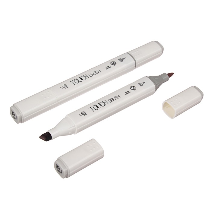 Маркер профессиональный двусторонний с мягкой кистью #WG0.5 MS-837