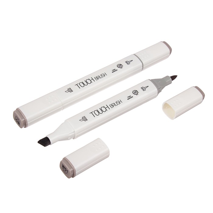 Маркер профессиональный двусторонний с мягкой кистью #WG1 MS-837