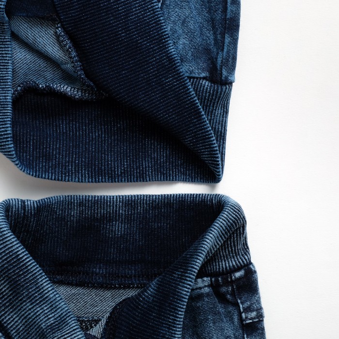 Спортивный костюм для мальчика World синий вареный, рост 104-110