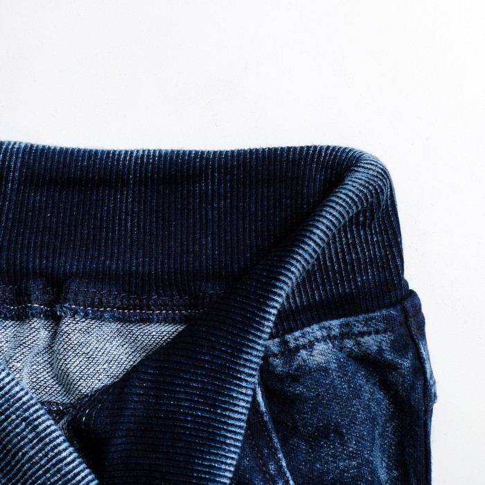 Брюки спортивные для мальчика Fashion синий вареный, рост 116-122