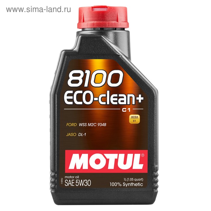 фото Моторное масло motul 8100 eco-clean+ 5w30, 1 л 101580