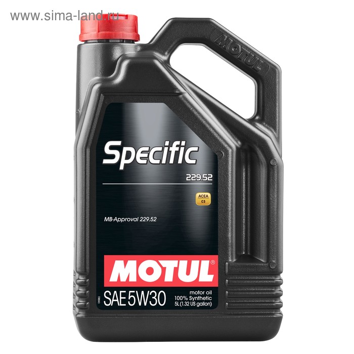 Масло моторное Motul SPECIFIC 229.52 5W-30, 5 л 104845 motul моторное масло motul specific 0720 5w 30 1 л
