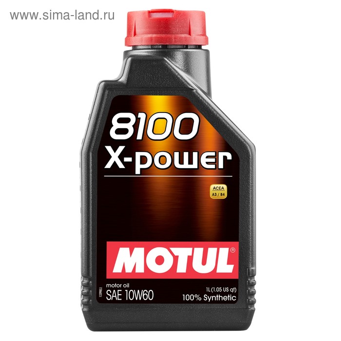 фото Масло моторное motul 8100 x-power 10w-60, 1 л 106142