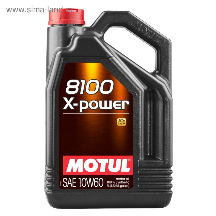 фото Масло моторное motul 8100 x-power 10w-60, 5 л 106144