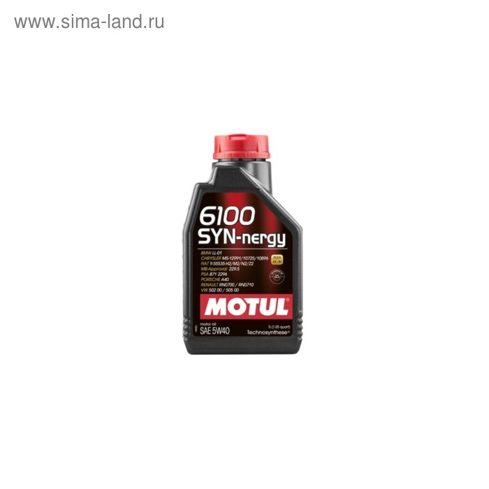 фото Масло моторное motul 6100 syn-nergy 5w40, 1 л 107975