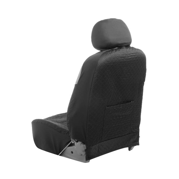 Авточехлы на сиденья TORSO Premium универсальные, 9 предметов, чёрно-серый AV-26